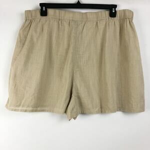ASOS Curve Womens Textured Beach Shorts Size 18 Beige Natural NWOT